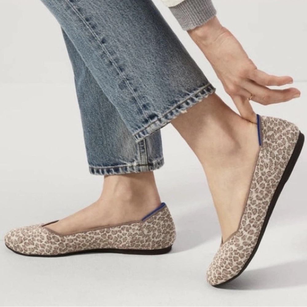 Rothy's The Flat in Portobello Spot Leopard Print Women’s Size 11